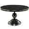 Black Aluminum Coffee Table with Pedestal Base 31" x 31" x 19"